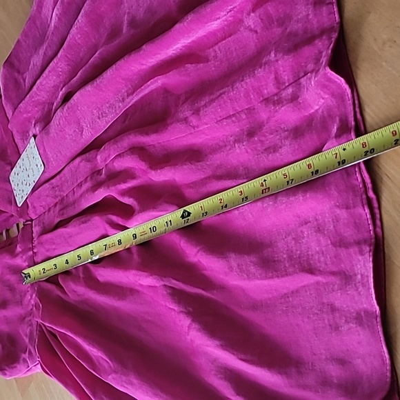 FREE PEOPLE Gabby’s Party All Night Mini Satin Dress Fuchsia Pink Size 6 - Picture 8 of 13